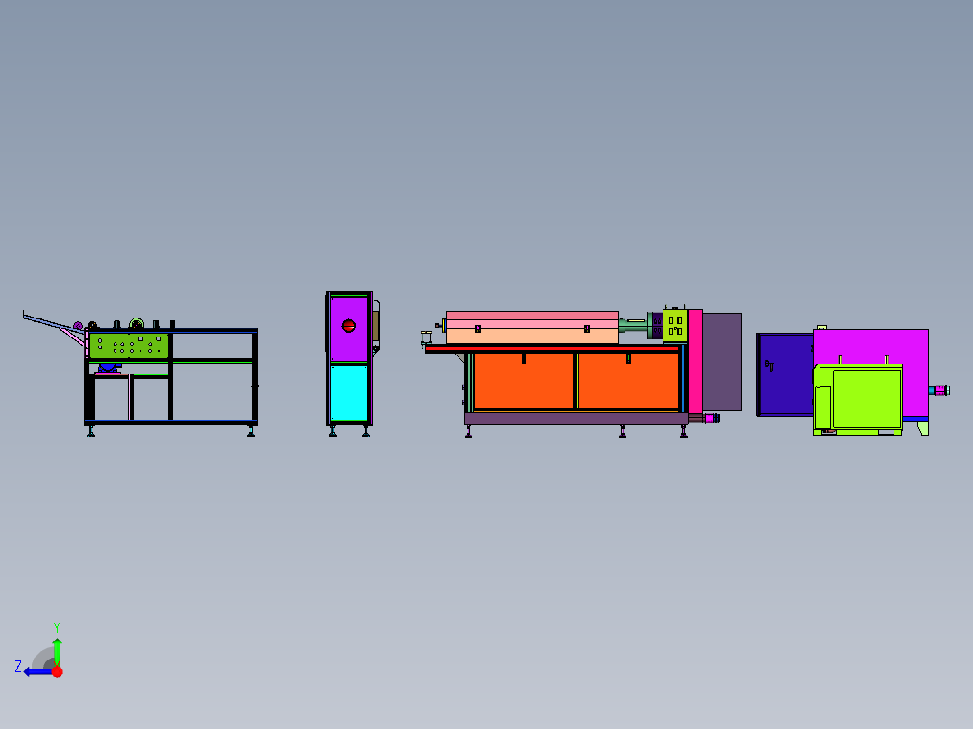 无纺布熔喷挤出收卷机右视图
