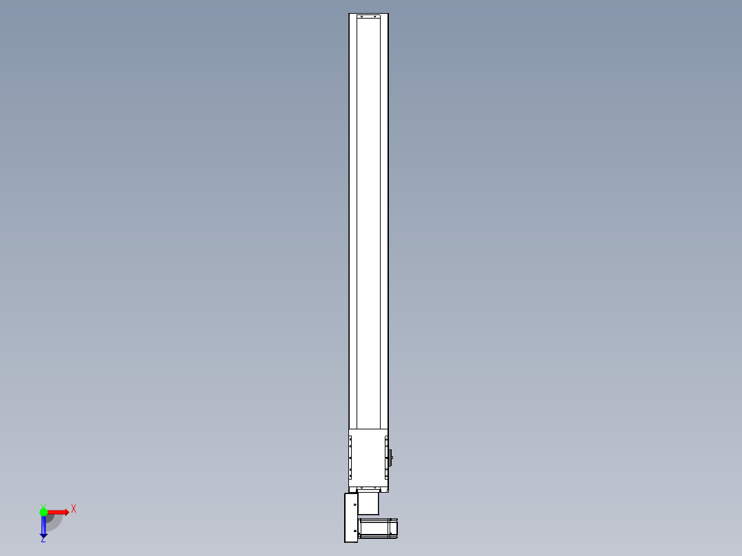 同步带全封闭直线模组TPA-HCB-120D-90-L1200-ML-C-P40-N3俯视图