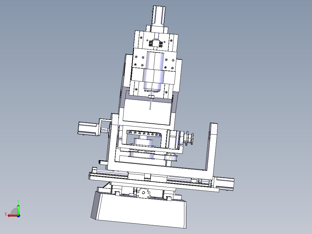 摇篮式五轴雕刻机三维+二维572183后视图