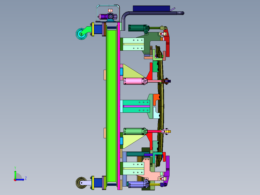 钣金件加工用焊接工装左视图