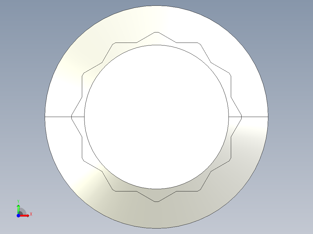 法兰头螺钉-5-16in-24 0.75long 12-point screws.IGS前视图
