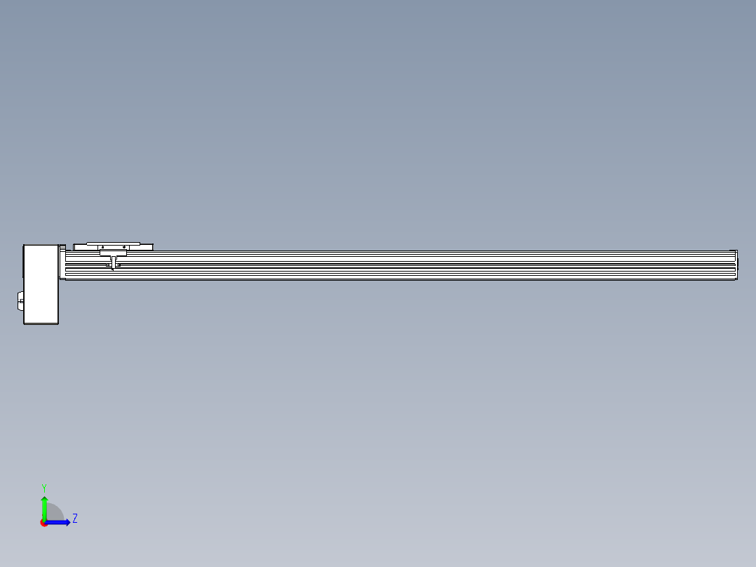 同步带全封闭直线模组TPA-HCB-110D-90-L1050-RP-Y-P40-N3左视图
