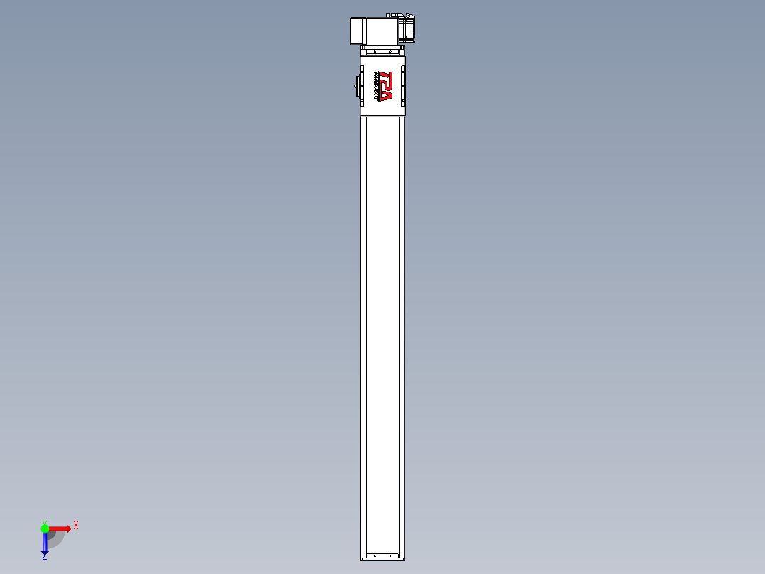 同步带全封闭直线模组TPA-HCB-110D-90-L1050-RP-Y-P40-N3俯视图