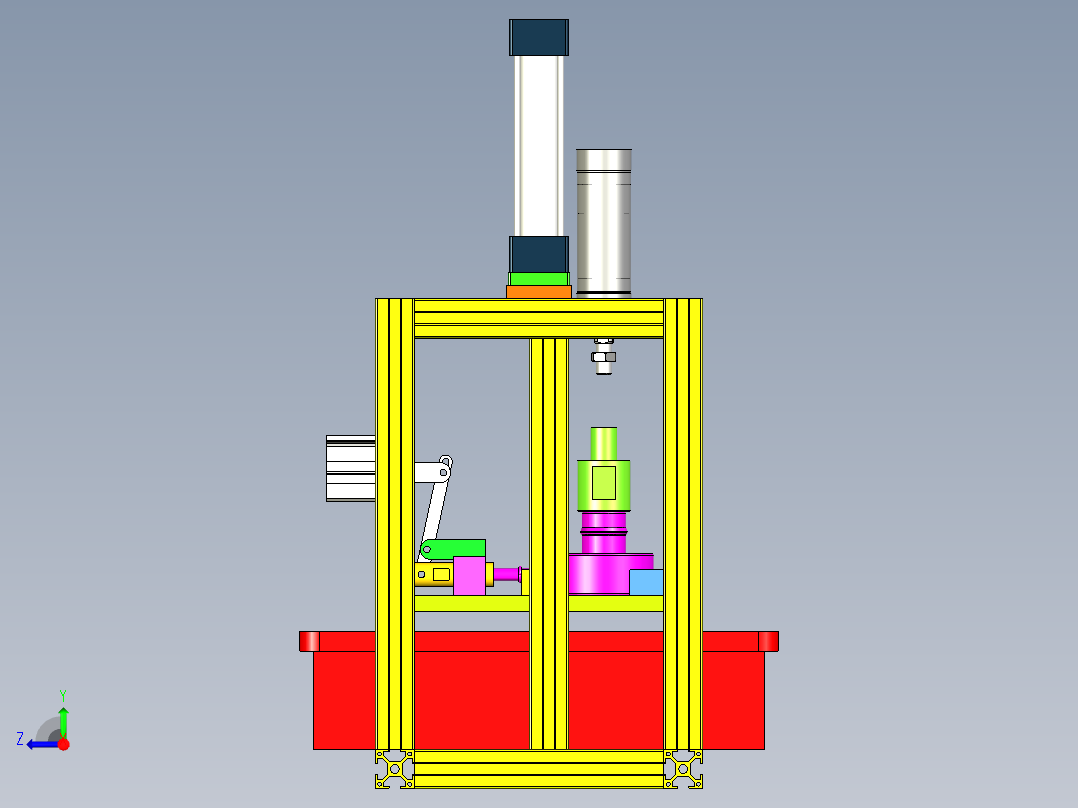 气密性测试滚筒线右视图