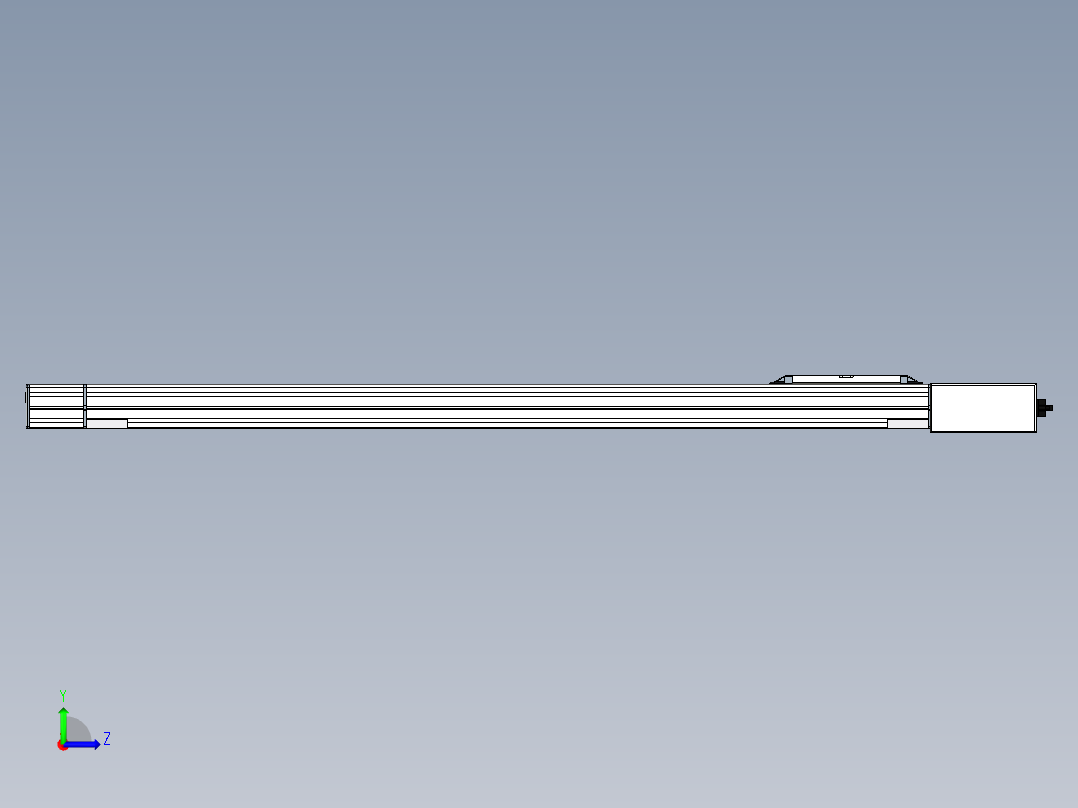 Toyo东佑达直线模组-M65-S-X52-1000-L-M40-C4左视图