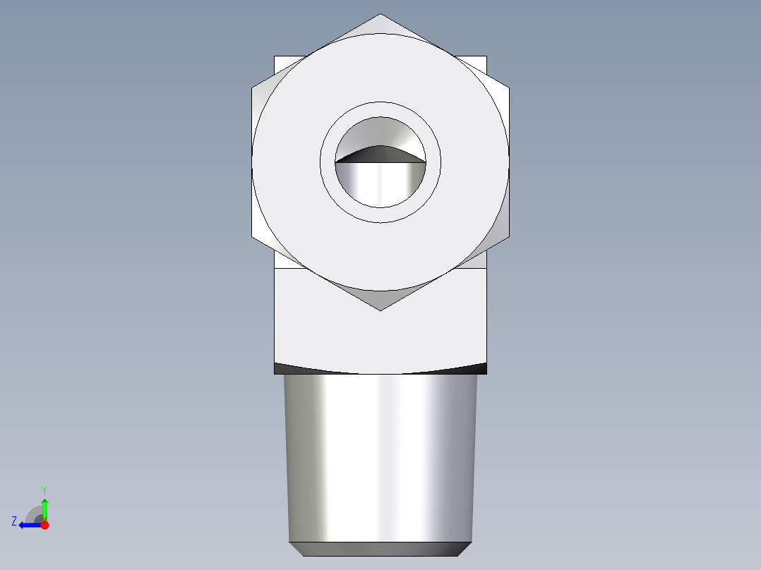 卡套式工业通用硬管接头EO_Male_stud_elbow_WE08LMCF右视图
