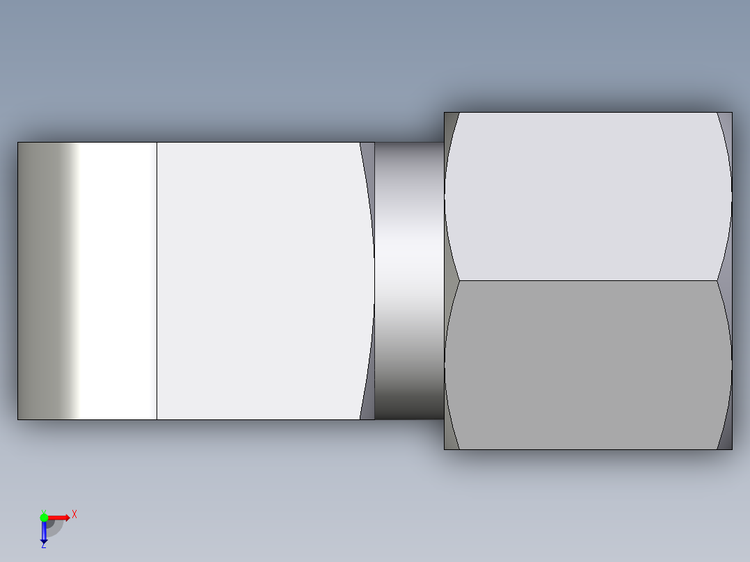 卡套式工业通用硬管接头EO_Male_stud_elbow_WE08LMCF俯视图