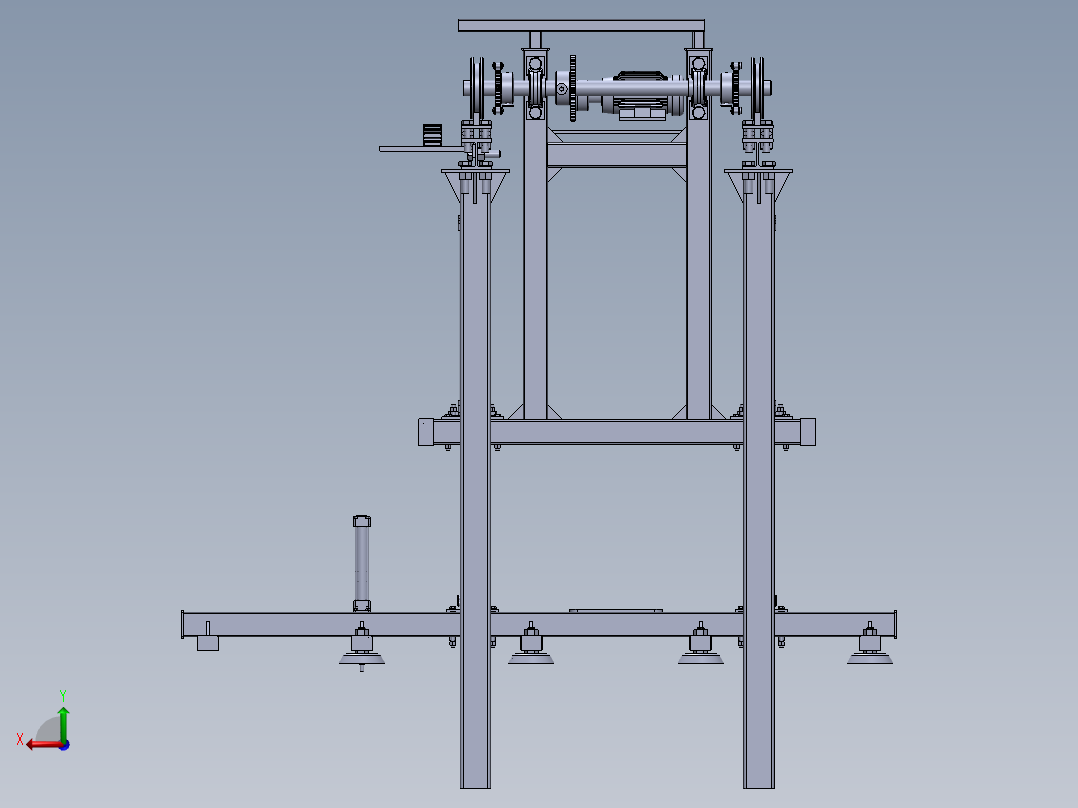吸附式桁架机械手后视图