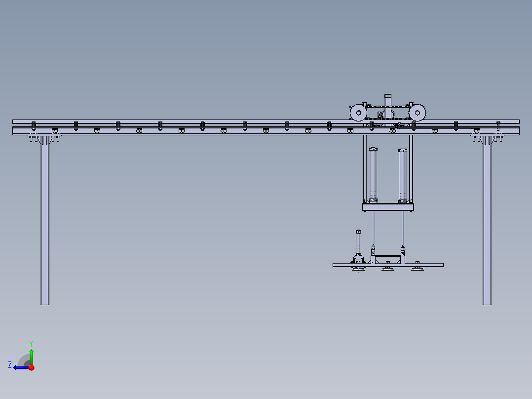 吸附式桁架机械手右视图
