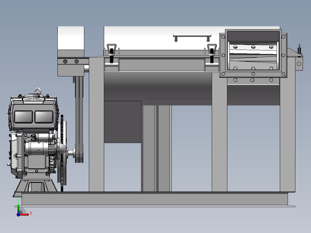 破碎机、切碎机前视图