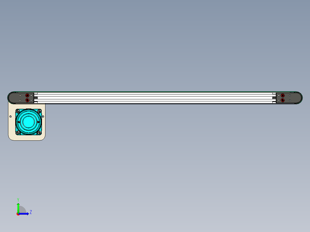 LE-XC3030-右边驱动经济型皮带线左视图