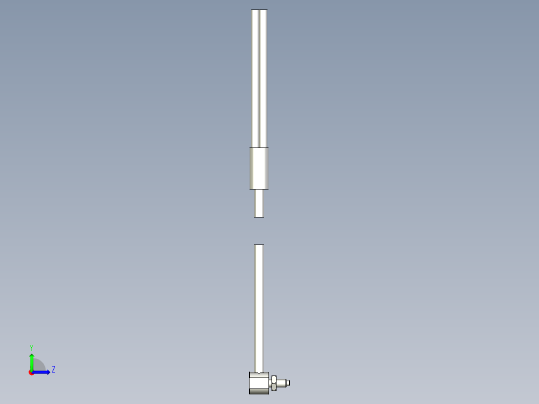 耐高温玻璃光纤_漫反射型FR-GWY320_3D左视图