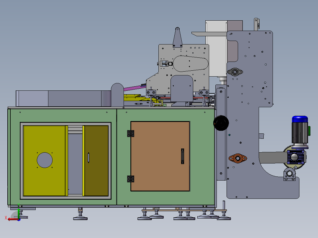 E21-纸巾纸手帕纸包装机_堆叠码垛集合包装机后视图