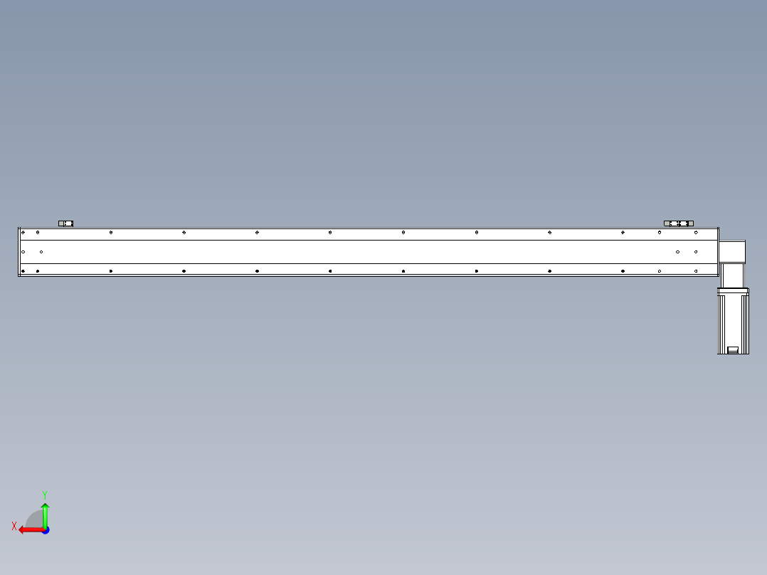 同步带滑台-半封闭B13-L90-S1650-L-Z86-D3后视图