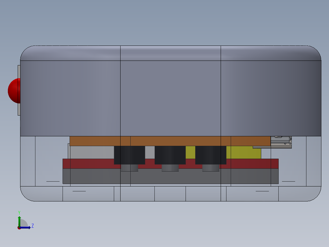 掌上游戏机左视图