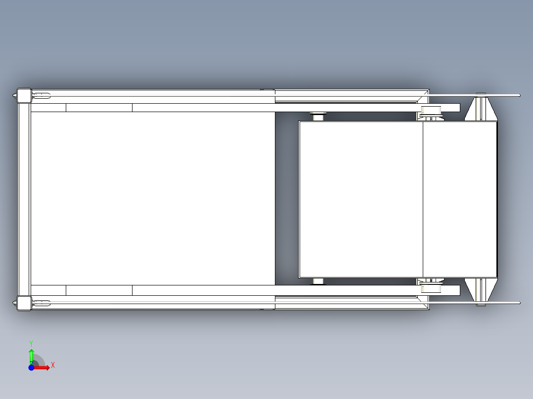 FDTSJ-00 翻斗提升机三维模型前视图