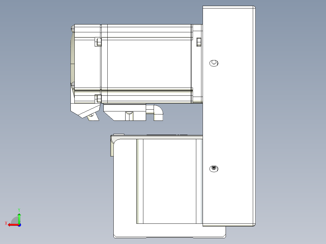 同步带全封闭直线模组TPA-HCB-85D-90-L900-RU-Y-P20-N3后视图