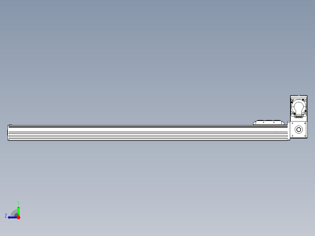同步带全封闭直线模组TPA-HCB-85D-90-L900-RU-Y-P20-N3右视图