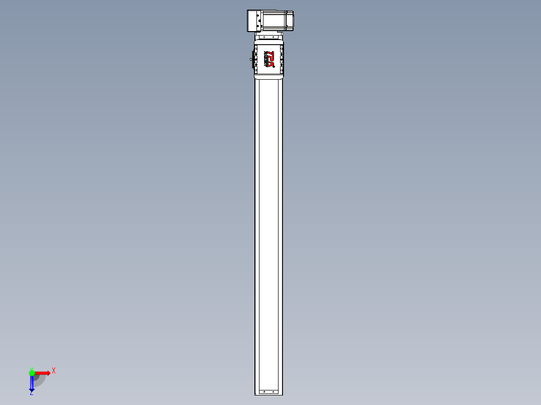 同步带全封闭直线模组TPA-HCB-85D-90-L900-RU-Y-P20-N3俯视图