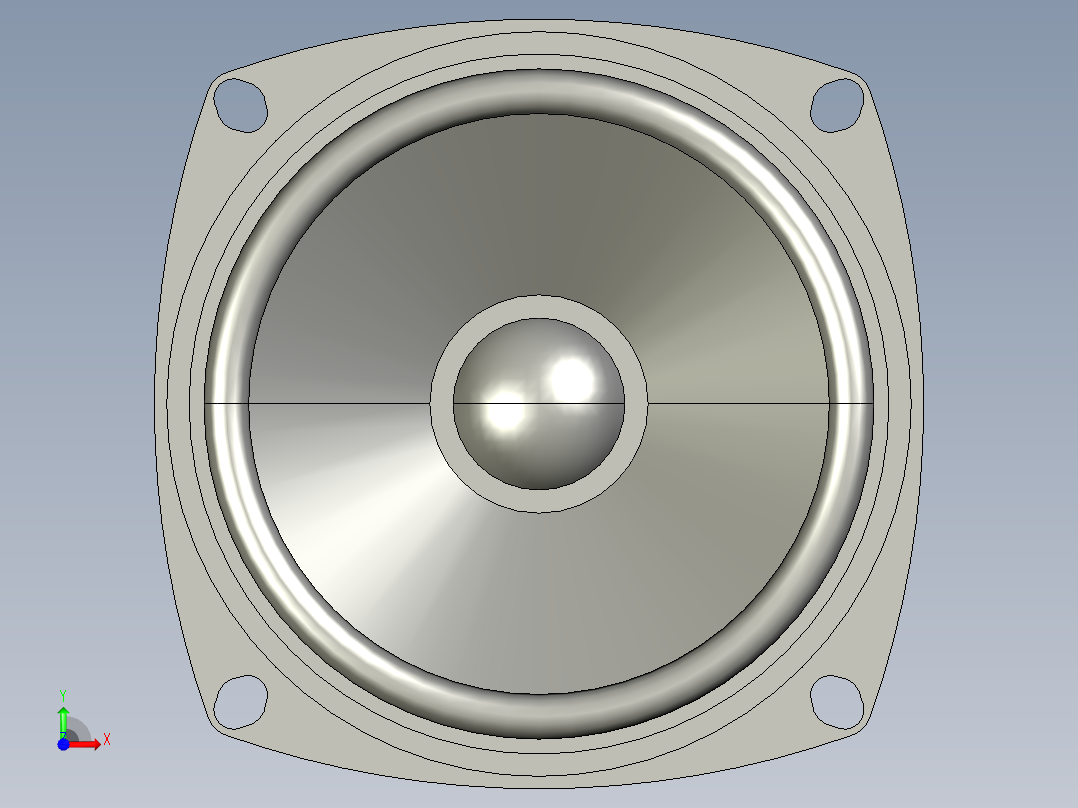 60毫米x 60mm毫米喇叭前视图