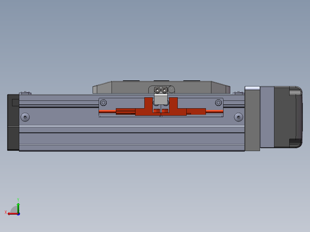 内嵌式直线模组XGG5后视图
