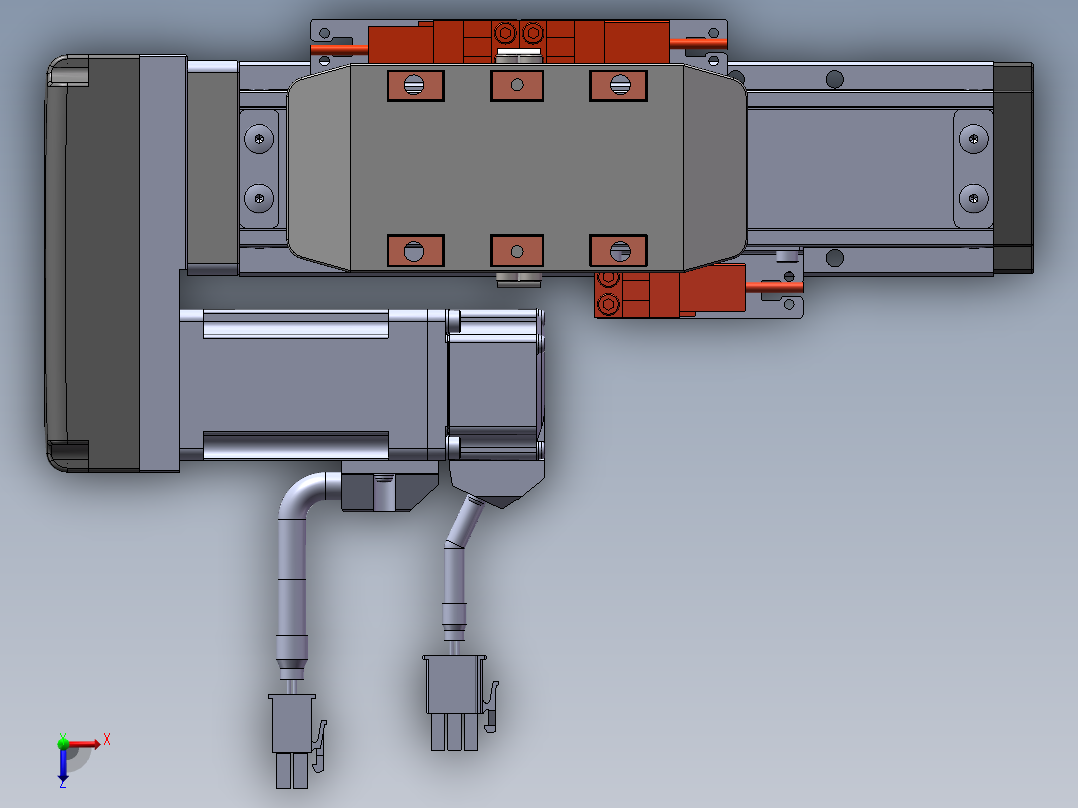 内嵌式直线模组XGG5俯视图