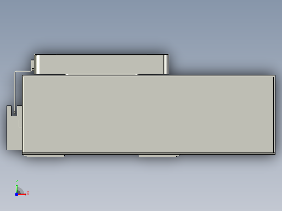 直线模组LHC14-S100-L设计图纸前视图