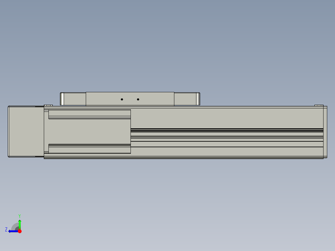 直线模组LHC14-S100-L设计图纸右视图