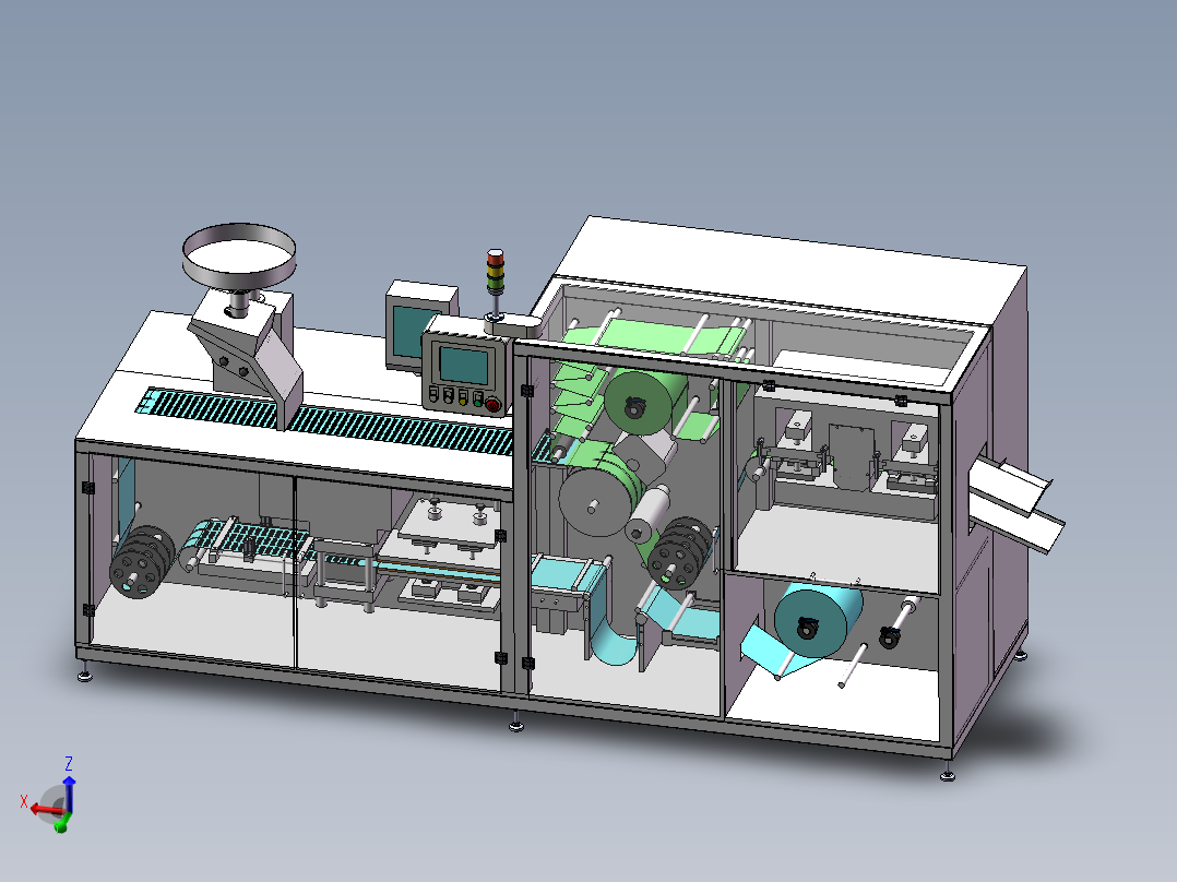 DPH300铝塑泡罩包装机三维SW模型=511588==180主视图