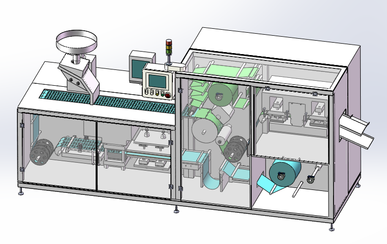 DPH300铝塑泡罩包装机三维SW模型=511588==180