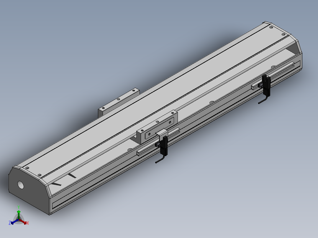 精密模组MY100-T10-250L-M-P10B-C4-C正等轴测图