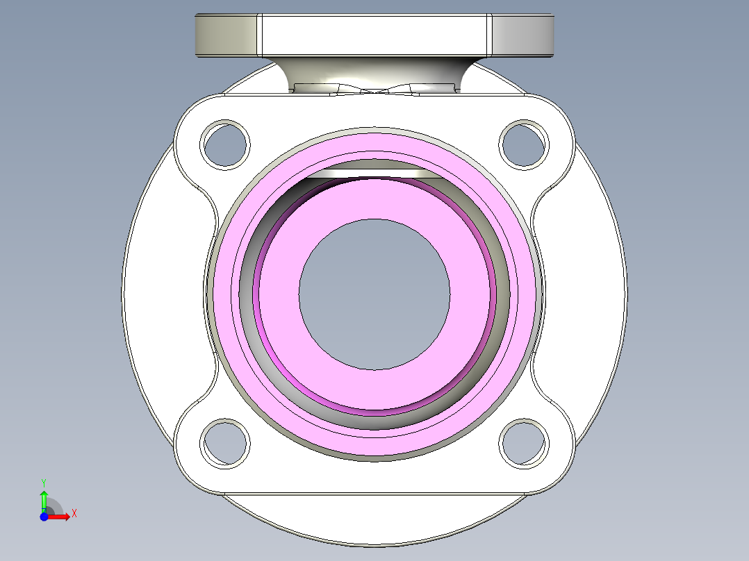 管道手动球阀-水管开关阀-手动阀门User Library-md52c150dn40_MD52C150DN40.BP前视图