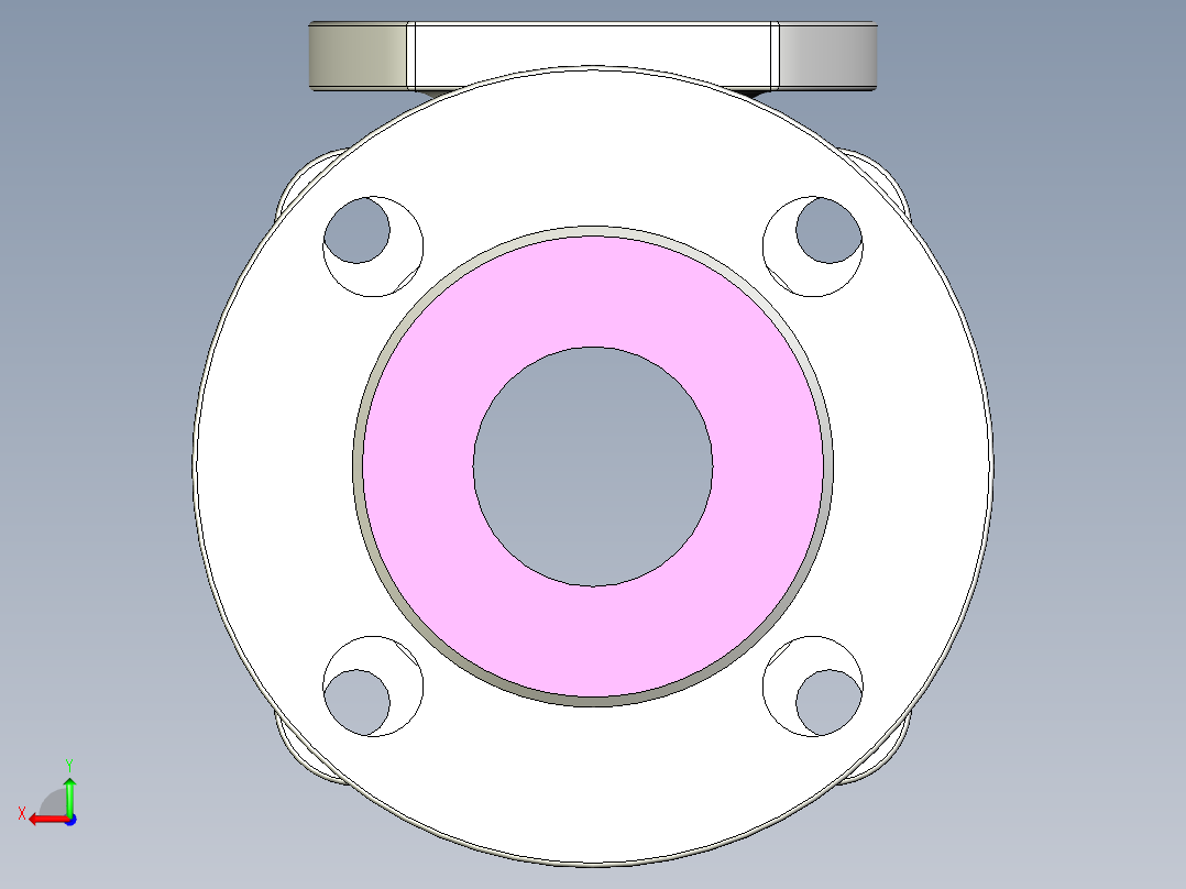 管道手动球阀-水管开关阀-手动阀门User Library-md52c150dn40_MD52C150DN40.BP后视图