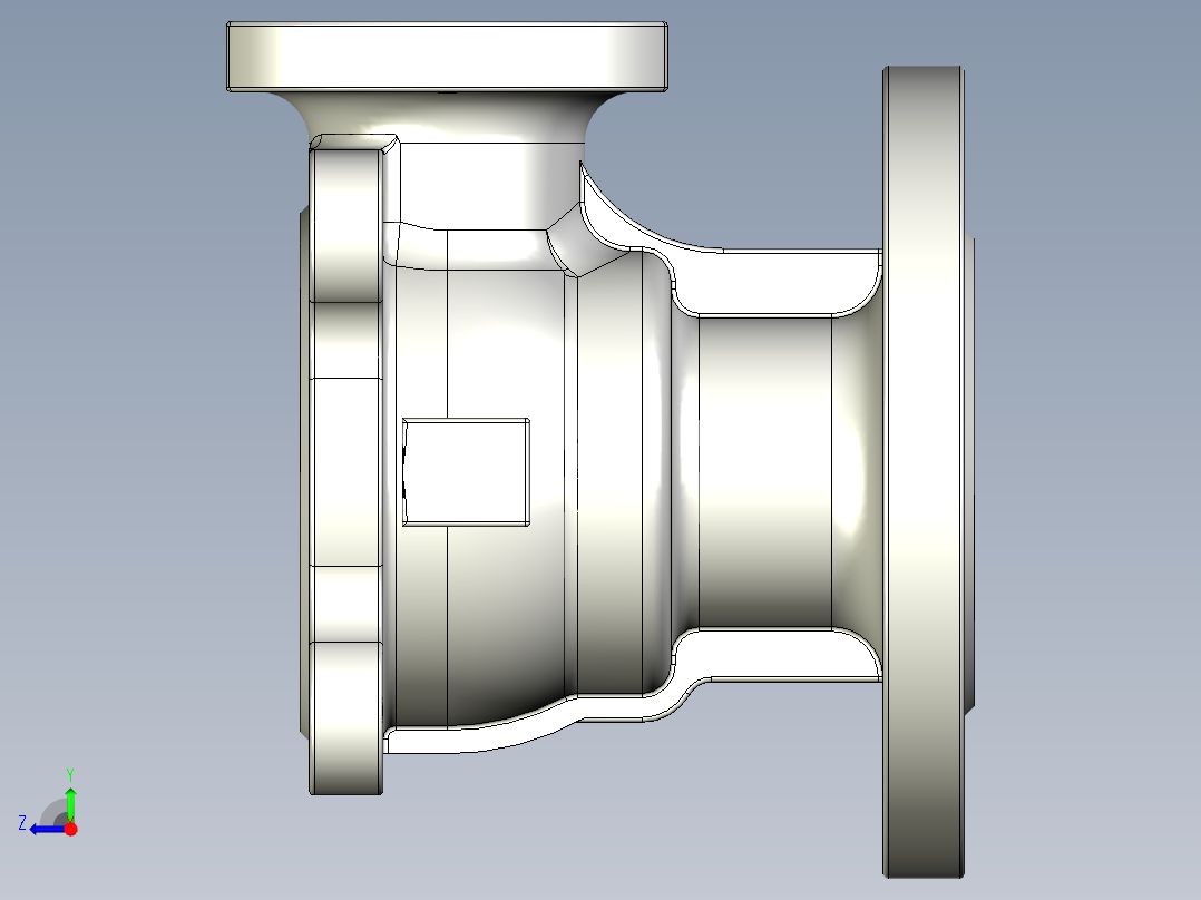 管道手动球阀-水管开关阀-手动阀门User Library-md52c150dn40_MD52C150DN40.BP右视图