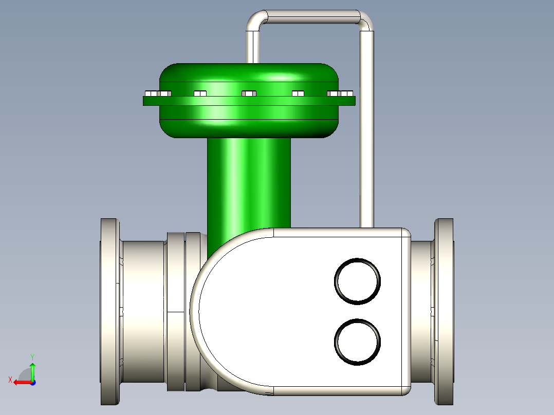 阀门模型fisher-v200-6_in后视图