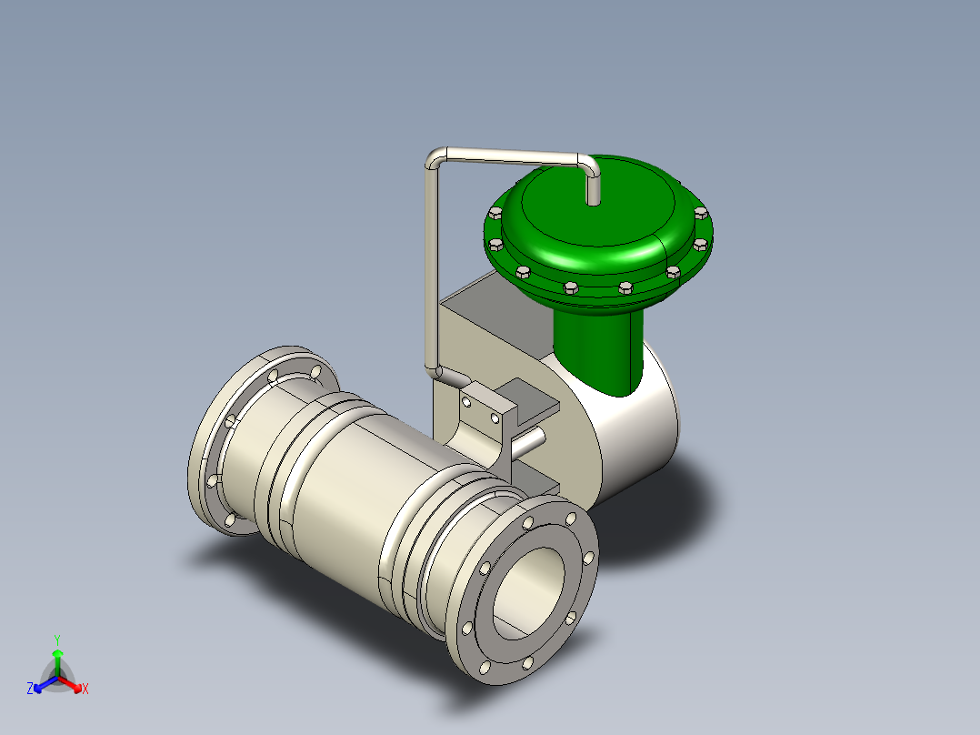 阀门模型fisher-v200-6_in正等轴测图