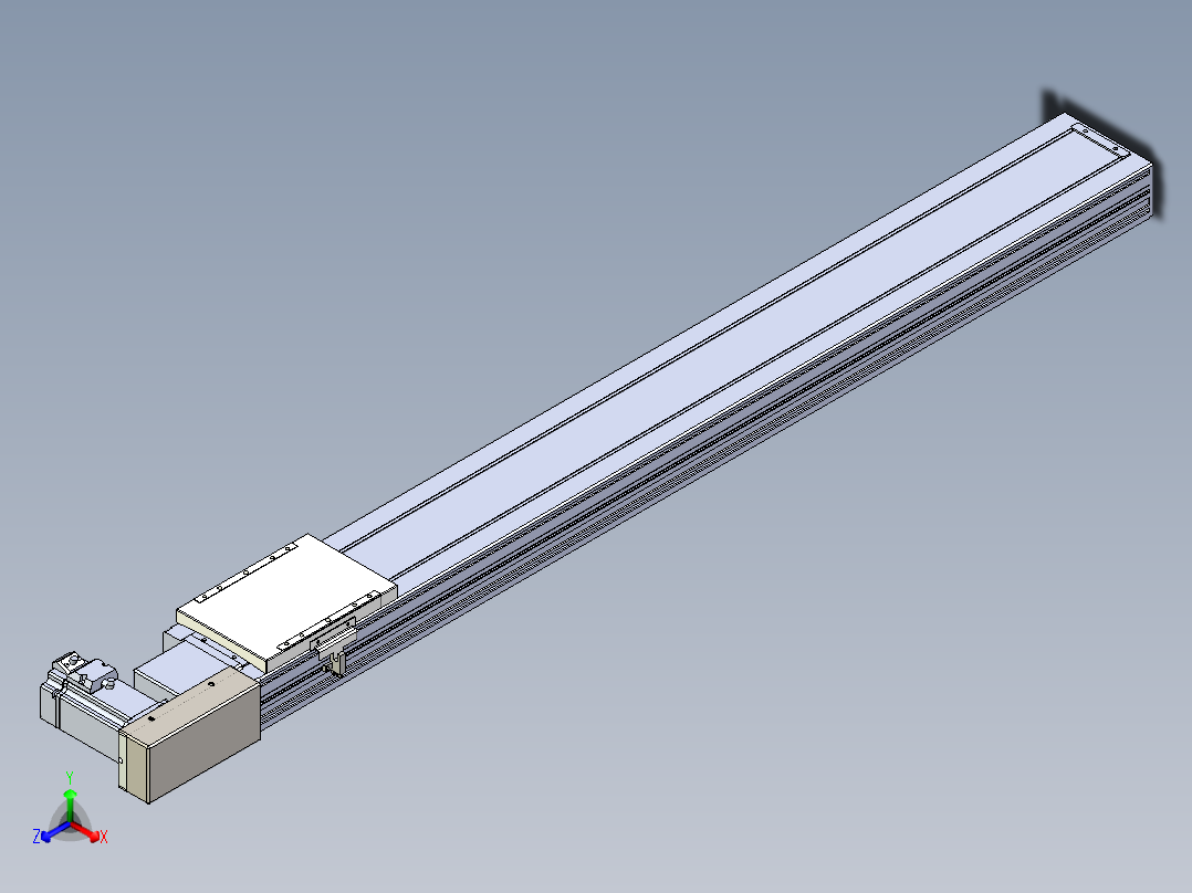 同步带全封闭直线模组TPA-HCB-120D-90-L950-MR-Y-P40-N3正等轴测图