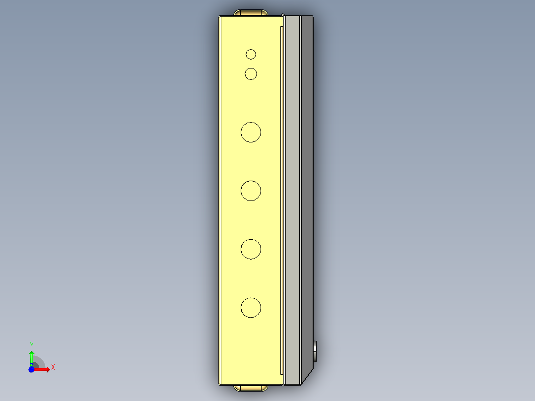 配电控箱钣金前视图