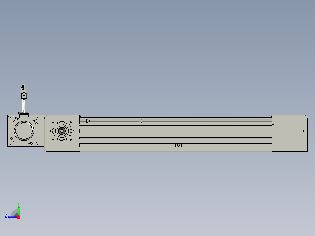威洛博直线电机模组EB8-L100-S350-BR-P75-MS3右视图