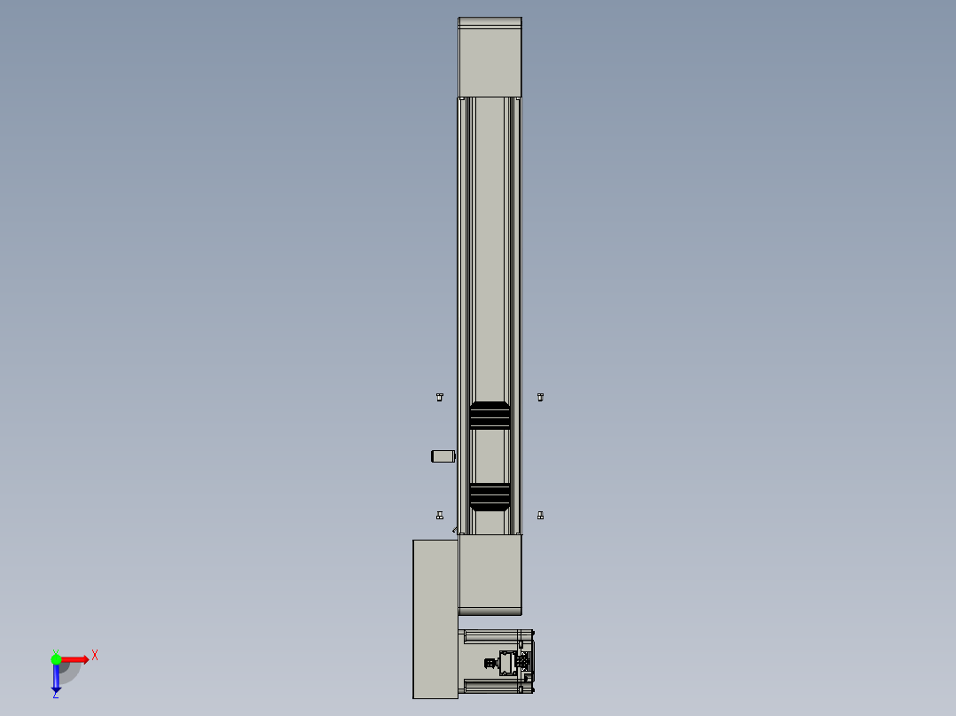 威洛博直线电机模组EB8-L100-S350-BR-P75-MS3俯视图