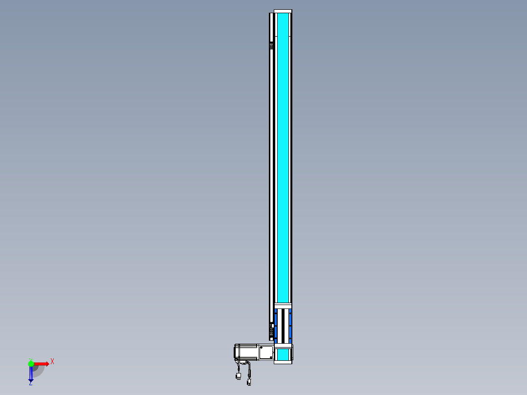 威洛博LB.GB同步带传动--欧规系列LB6A-L130-S1000-BR俯视图
