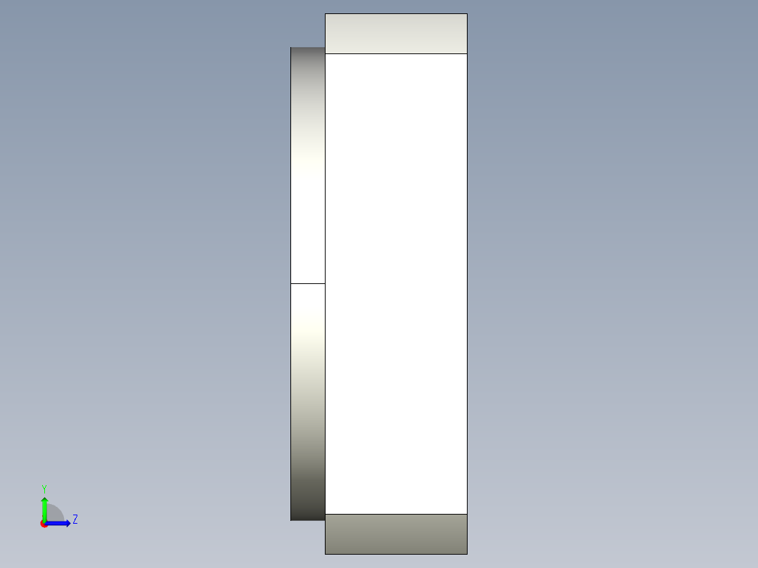 軸承座(凸緣型)BSRN-3D多系列多零件图纸模型左视图