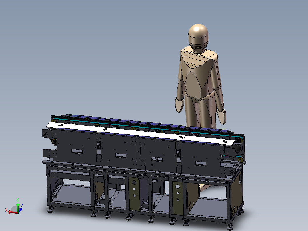苹果电池产品传送机主视图