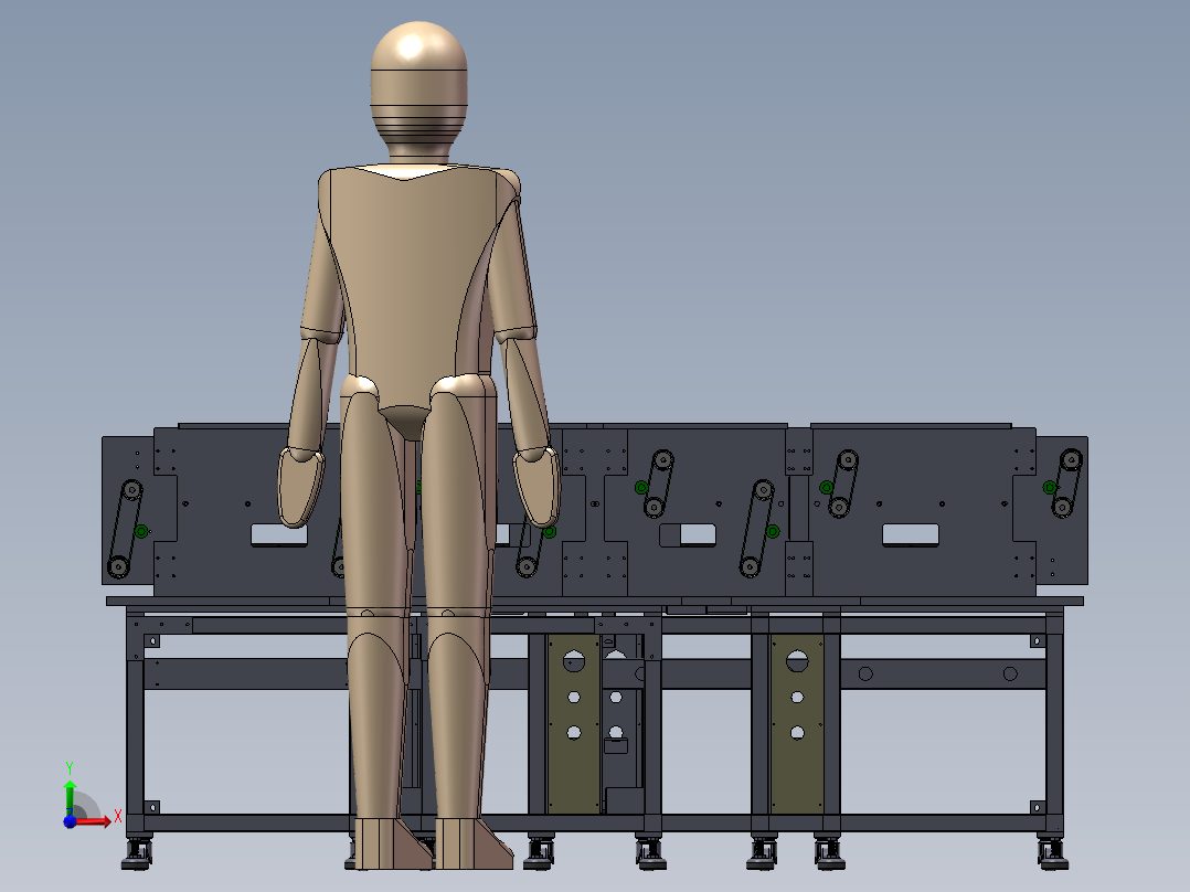 苹果电池产品传送机前视图