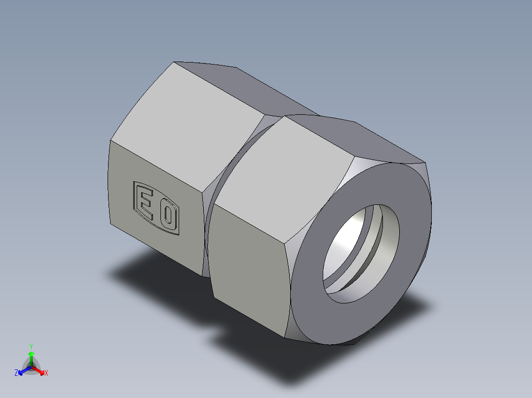 卡套式工业通用硬管接头EO_Swivel_connector_GAI25ZSR71主视图