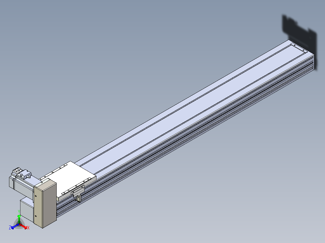 同步带全封闭直线模组TPA-HCB-120D-90-L950-RU-C-P40-N3主视图