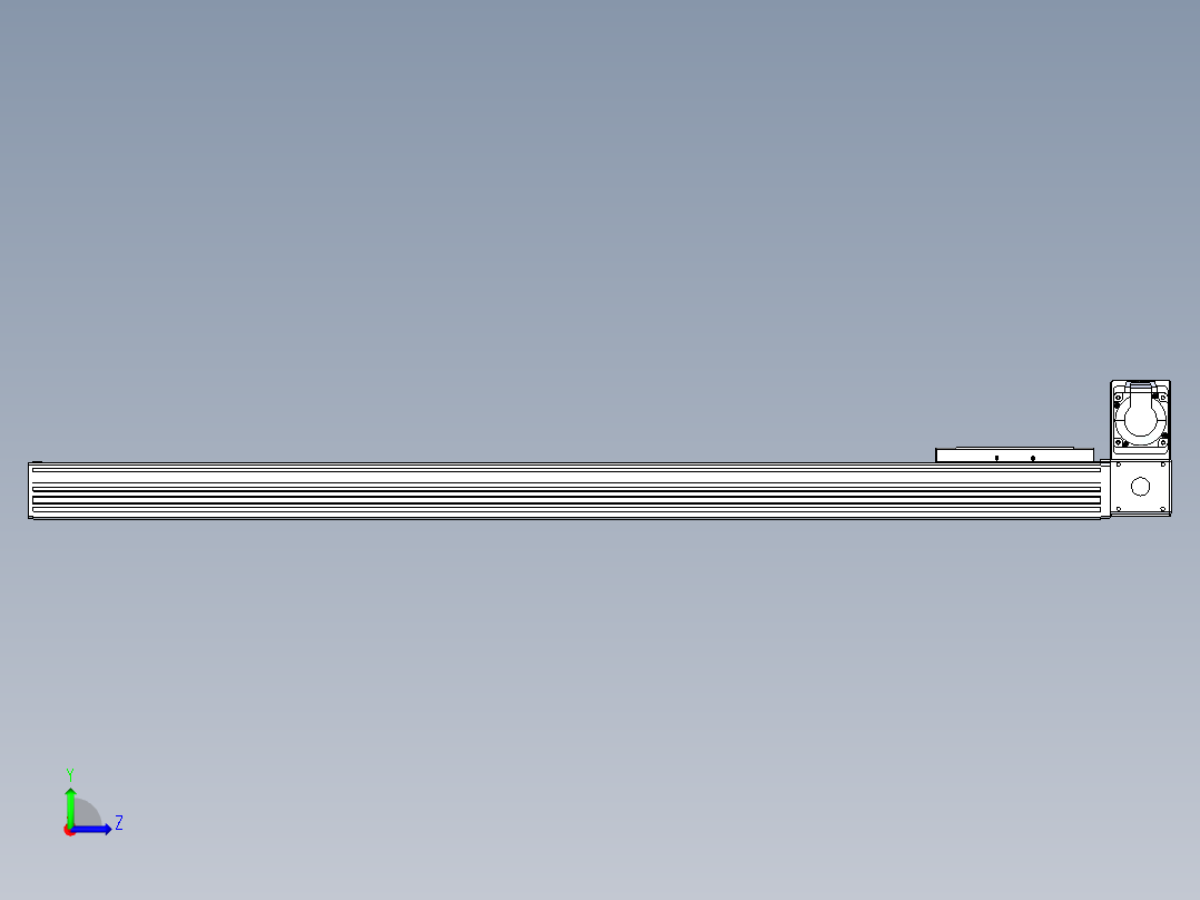 同步带全封闭直线模组TPA-HCB-120D-90-L950-RU-C-P40-N3左视图
