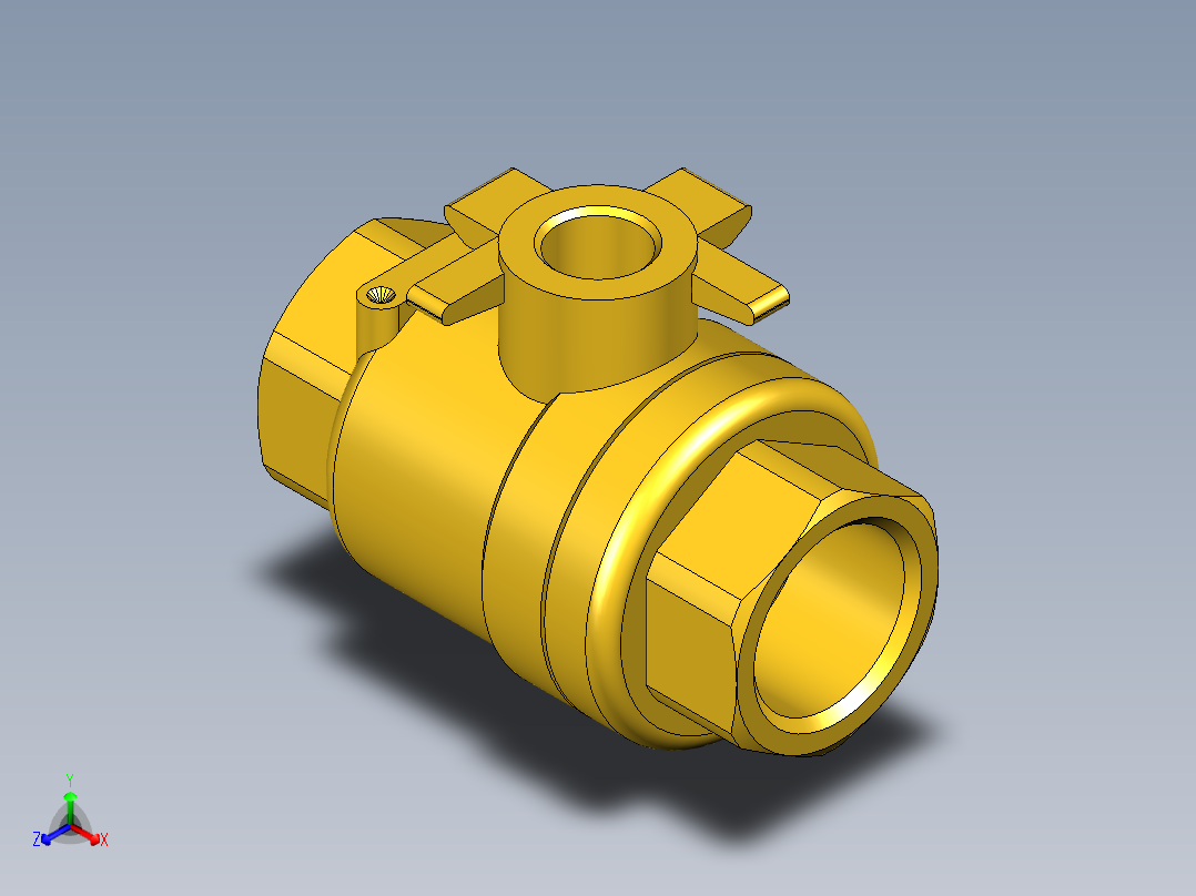 管道手动球阀-水管开关阀-手动阀门395_02_E_1_body主视图