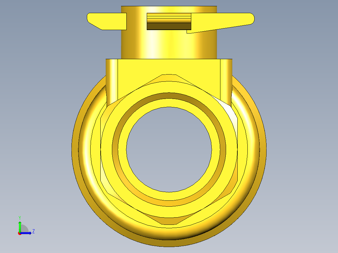 管道手动球阀-水管开关阀-手动阀门395_02_E_1_body左视图