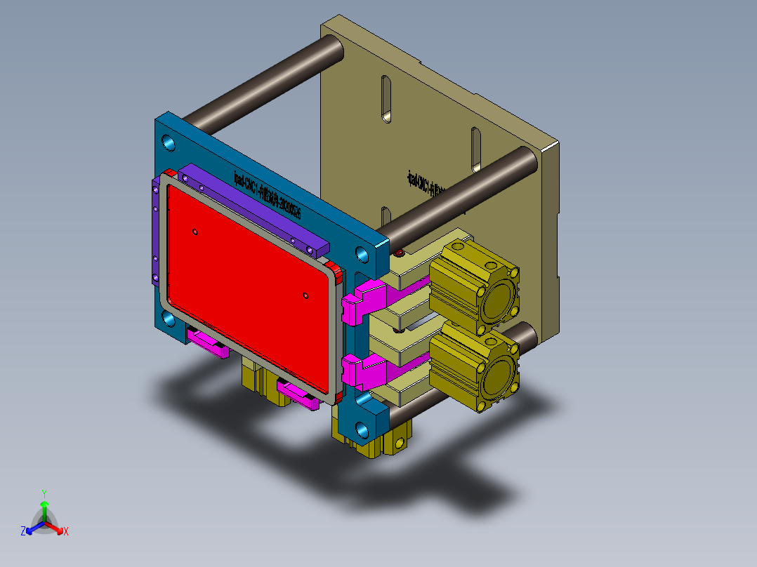 IPAD外壳内腔减肉治具模型主视图